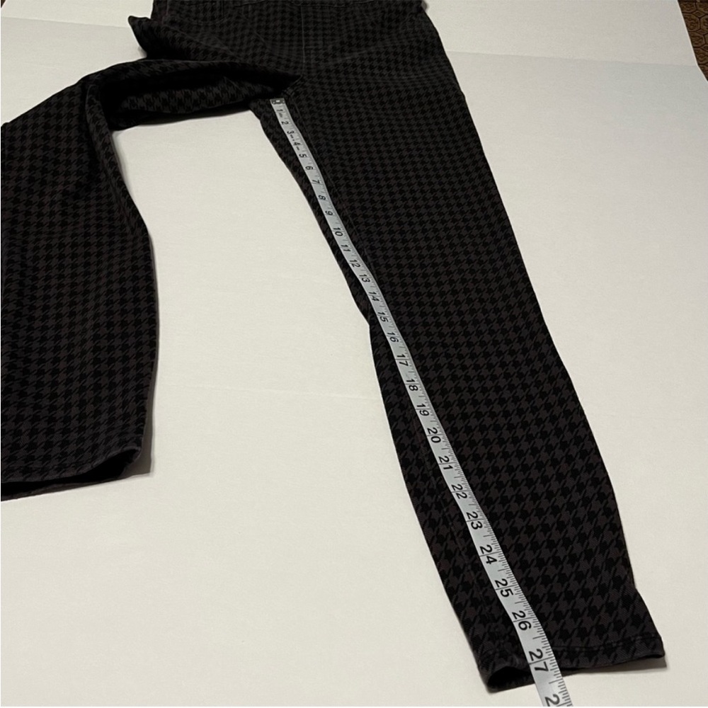 Spanx Black Gray Houndstooth Ankle Jegging Leggings‎ Womens Medium Two Pockets - Picture 8 of 13